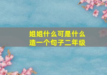 姐姐什么可是什么造一个句子二年级