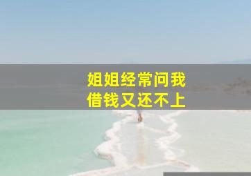 姐姐经常问我借钱又还不上