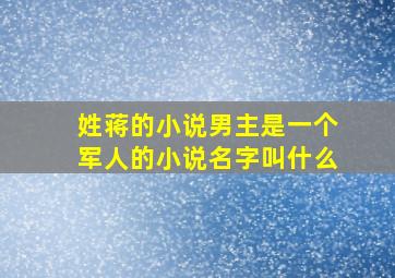 姓蒋的小说男主是一个军人的小说名字叫什么