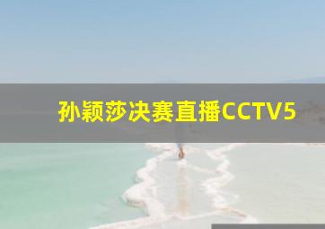 孙颖莎决赛直播CCTV5