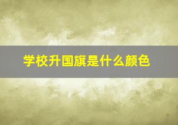 学校升国旗是什么颜色