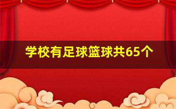 学校有足球篮球共65个