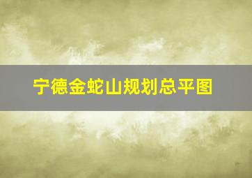 宁德金蛇山规划总平图