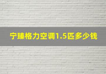 宁臻格力空调1.5匹多少钱