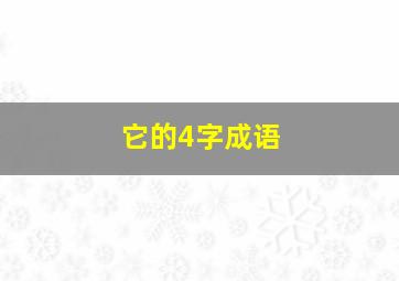 它的4字成语