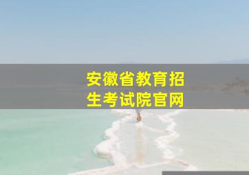 安徽省教育招生考试院官网