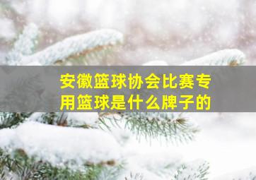 安徽篮球协会比赛专用篮球是什么牌子的