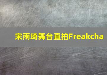 宋雨琦舞台直拍Freakcha