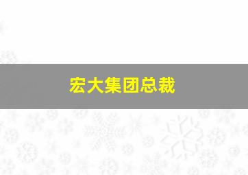 宏大集团总裁