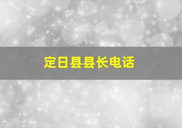 定日县县长电话