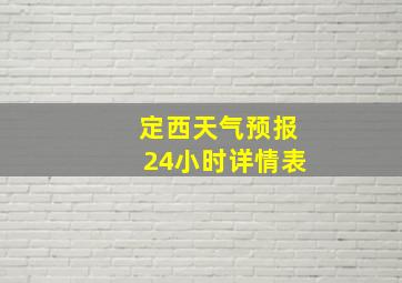 定西天气预报24小时详情表