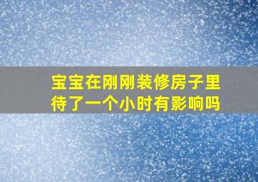 宝宝在刚刚装修房子里待了一个小时有影响吗