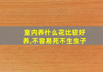 室内养什么花比较好养,不容易死不生虫子