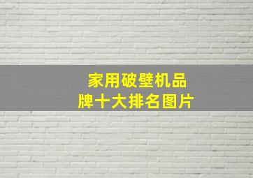 家用破壁机品牌十大排名图片