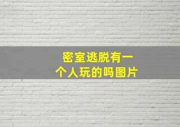 密室逃脱有一个人玩的吗图片