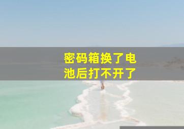 密码箱换了电池后打不开了