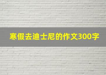 寒假去迪士尼的作文300字