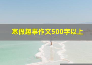 寒假趣事作文500字以上