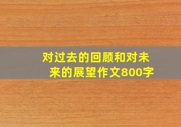 对过去的回顾和对未来的展望作文800字