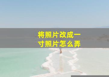 将照片改成一寸照片怎么弄