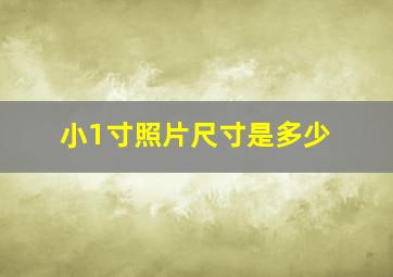 小1寸照片尺寸是多少