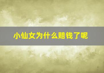 小仙女为什么赔钱了呢