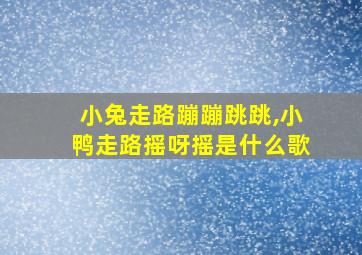 小兔走路蹦蹦跳跳,小鸭走路摇呀摇是什么歌