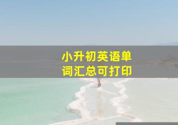 小升初英语单词汇总可打印