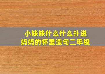 小妹妹什么什么扑进妈妈的怀里造句二年级