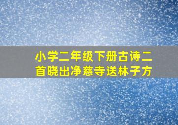 小学二年级下册古诗二首晓出净慈寺送林子方