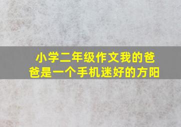 小学二年级作文我的爸爸是一个手机迷好的方阳