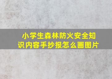 小学生森林防火安全知识内容手抄报怎么画图片