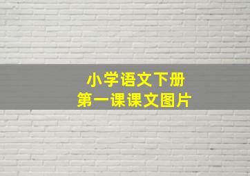 小学语文下册第一课课文图片