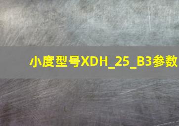 小度型号XDH_25_B3参数