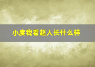 小度我看超人长什么样