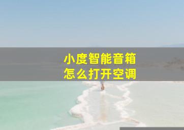 小度智能音箱怎么打开空调