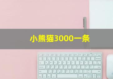 小熊猫3000一条