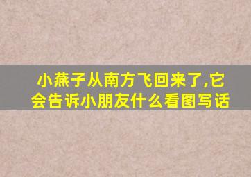 小燕子从南方飞回来了,它会告诉小朋友什么看图写话