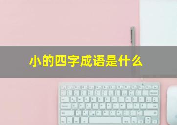 小的四字成语是什么