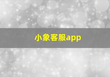 小象客服app