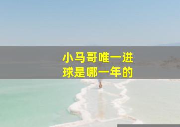 小马哥唯一进球是哪一年的