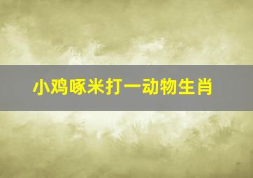 小鸡啄米打一动物生肖