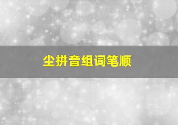 尘拼音组词笔顺