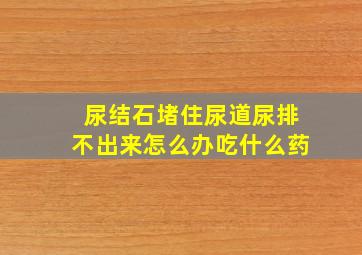 尿结石堵住尿道尿排不出来怎么办吃什么药