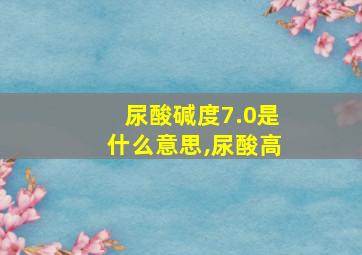 尿酸碱度7.0是什么意思,尿酸高