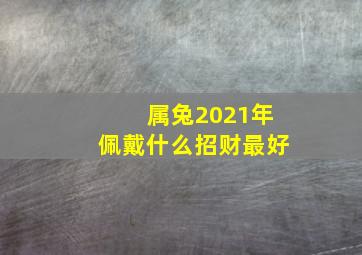 属兔2021年佩戴什么招财最好