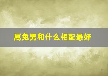 属兔男和什么相配最好