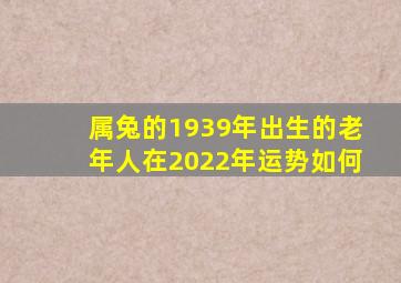 属兔的1939年出生的老年人在2022年运势如何