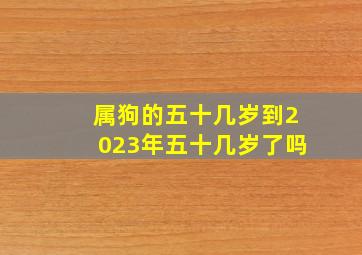 属狗的五十几岁到2023年五十几岁了吗