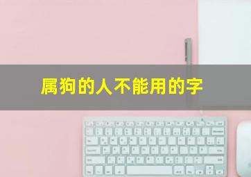 属狗的人不能用的字